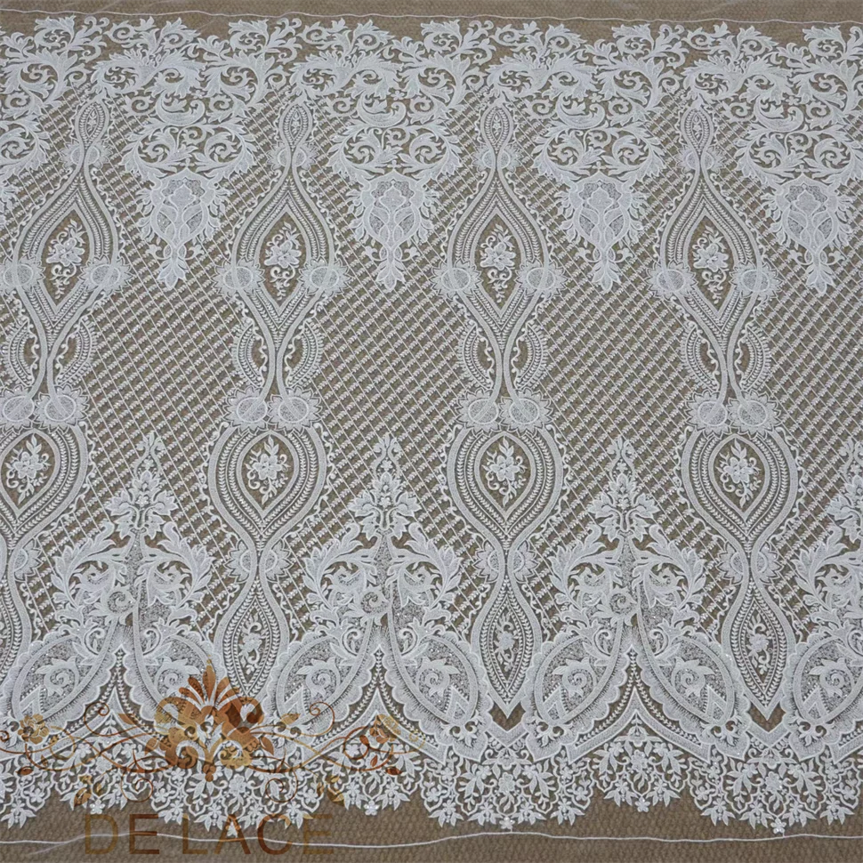 Ткань для свадебного платья MGF: роскошное, тяжелое, расшитое бисером кружево в европейском стиле, высокое качество
Ткань для свадебного платья MGF: роскошное, тяжелое, расшитое бисером кружево в европейском стиле, высокое качество