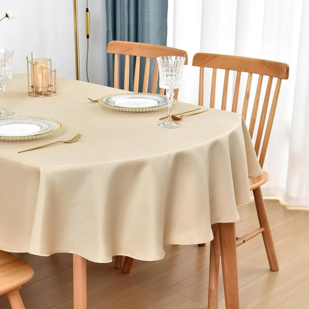 овальная скатерть 60x120 дюймов, скатерть из полиэфирной ткани, однотонная, бежевая, прочная, моющаяся, для обеденной домашней вечеринки
овальная скатерть 60x120 дюймов, скатерть из полиэфирной ткани, однотонная, бежевая, прочная, моющаяся, для обеденной домашней вечеринки