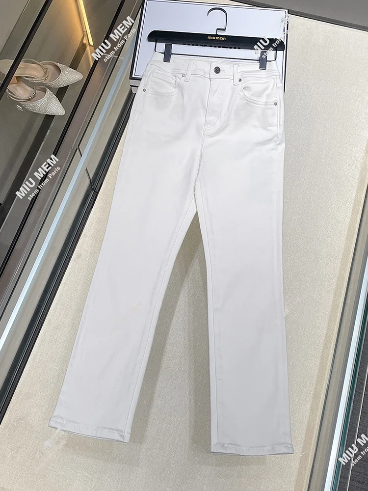High Waist Slimming Elastic White Denim Long Pants Women's Fashion Design Casual Pants Commute Style Polyester Fiber
High Waist Slimming Elastic White Denim Long Pants Women's Fashion Design Casual Pants Commute Style Polyester Fiber