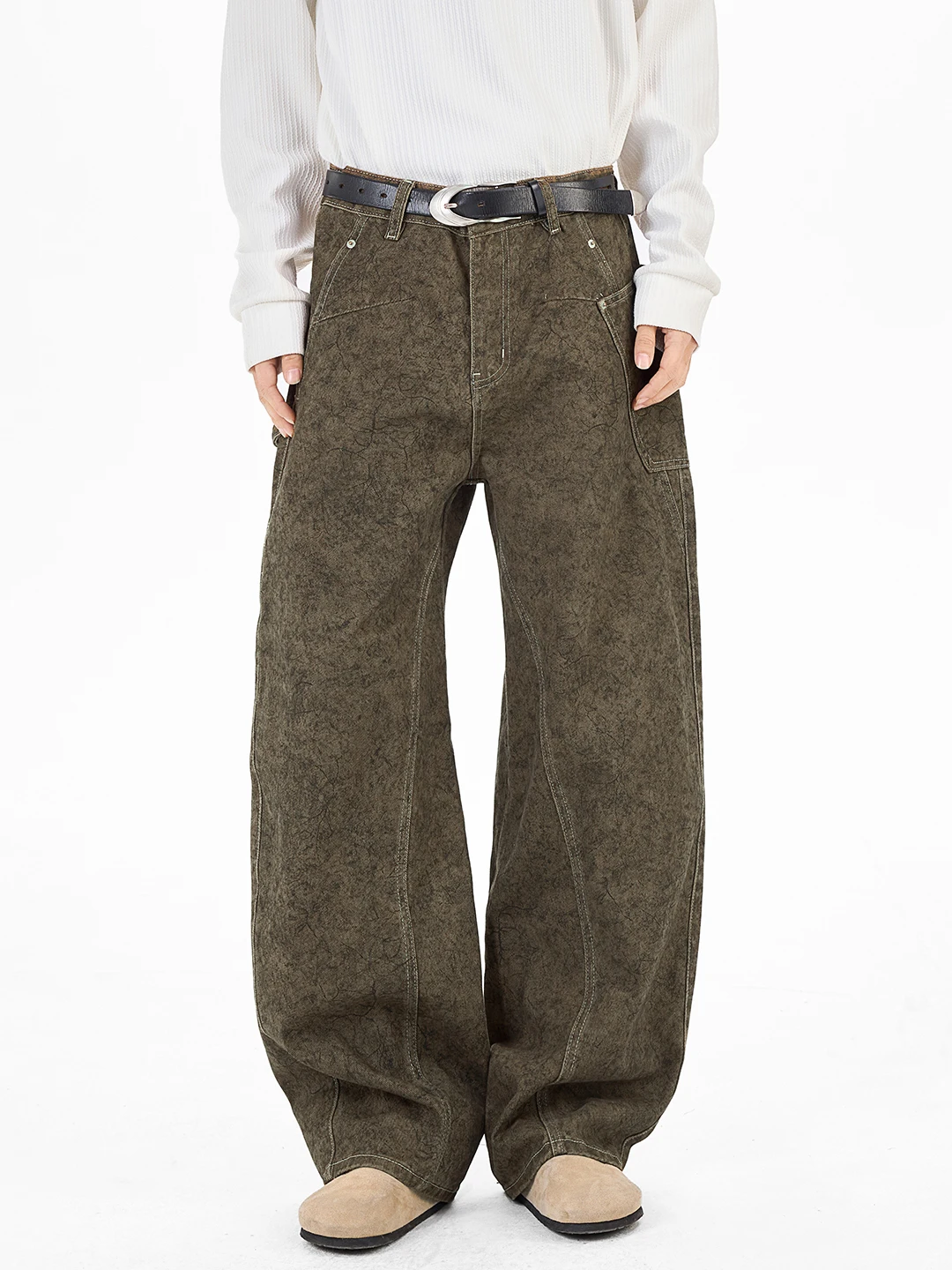 American Retro Vintage Wide Leg Knife Jeans Men's Casual Loose Pure Cotton Workwear Trousers with Pleats Faionable Urb...
American Retro Vintage Wide Leg Knife Jeans Men's Casual Loose Pure Cotton Workwear Trousers with Pleats Faionable Urb...
