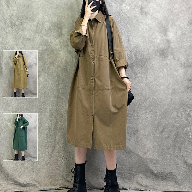 Осеннее художественное длинное свечное платье с большими кетами, повседневный воротник миди-ильт Dr для женщин больших размеров, простые поездки на работу...
Осеннее художественное длинное свечное платье с большими кетами, повседневный воротник миди-ильт Dr для женщин больших размеров, простые поездки на работу...