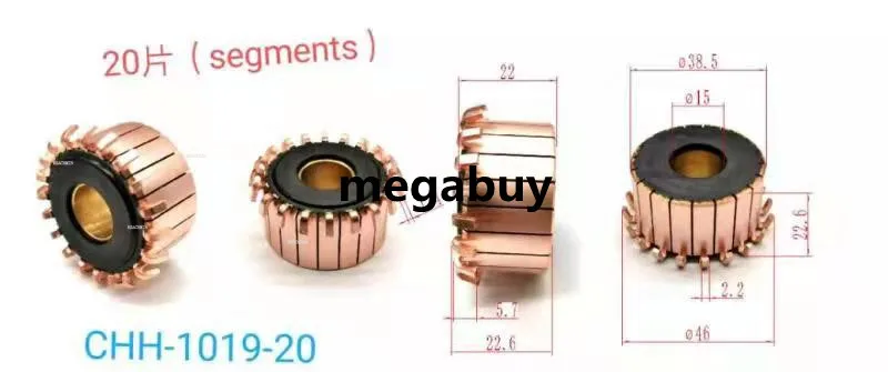 15*38.5*22mm 20P 1-100 PCS Teeth Copper Hook Type Electrical Motor Commutator Car motor
15*38.5*22mm 20P 1-100 PCS Teeth Copper Hook Type Electrical Motor Commutator Car motor