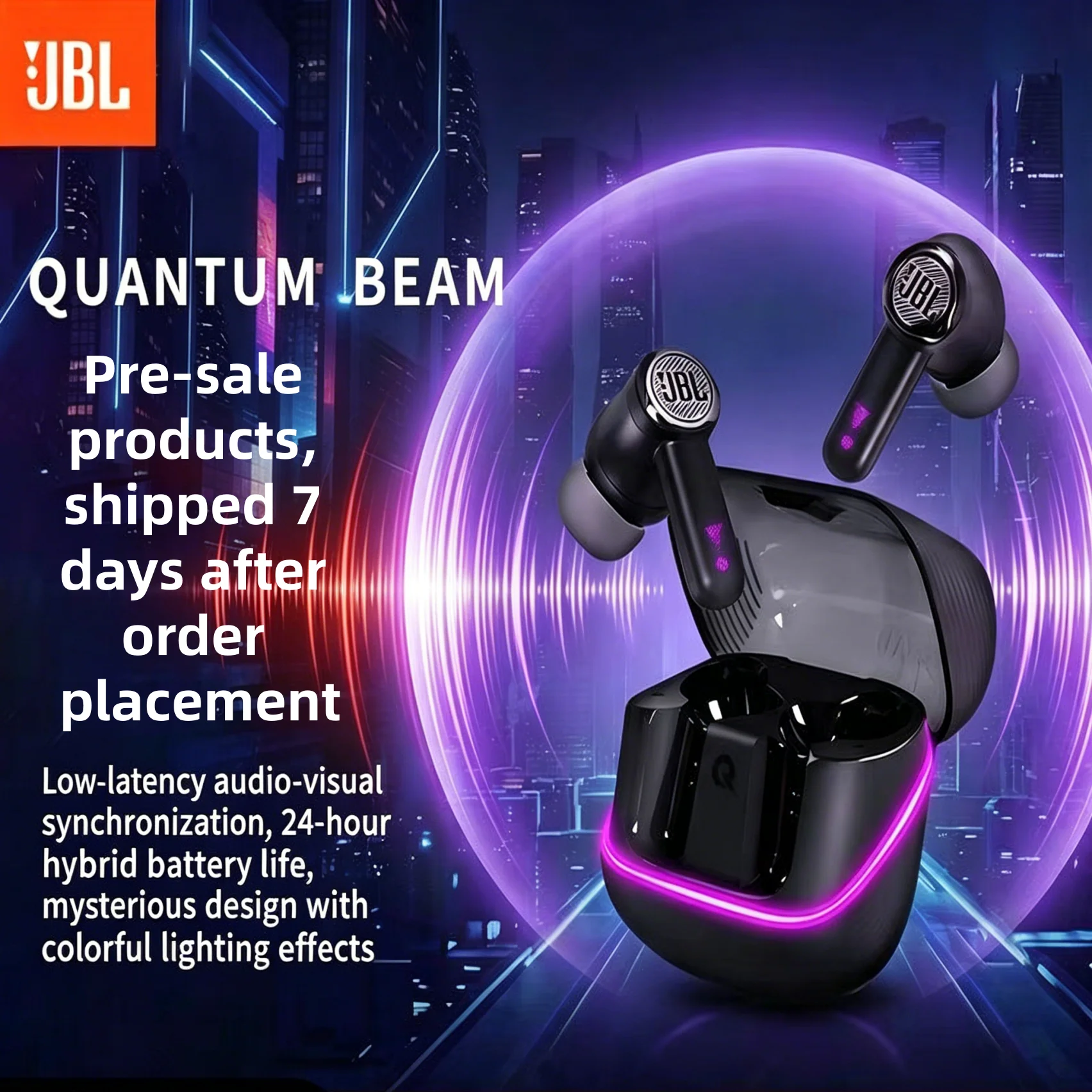 JBL QUANTUM BEAM Wireless Bluetooth Headphones active noise reduction low high sound quality in-ear sports headphones
JBL QUANTUM BEAM Wireless Bluetooth Headphones active noise reduction low high sound quality in-ear sports headphones
