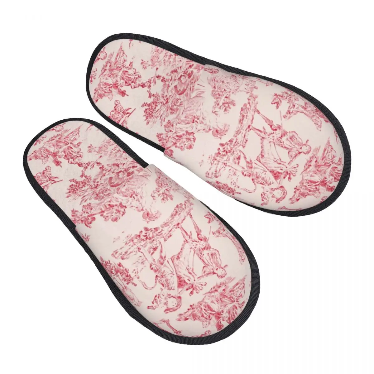 Custom Red And White Toile De Jouy Memory Foam Slippers Women Comfy Warm French Motif Hunting Scenes House Slippers
Custom Red And White Toile De Jouy Memory Foam Slippers Women Comfy Warm French Motif Hunting Scenes House Slippers