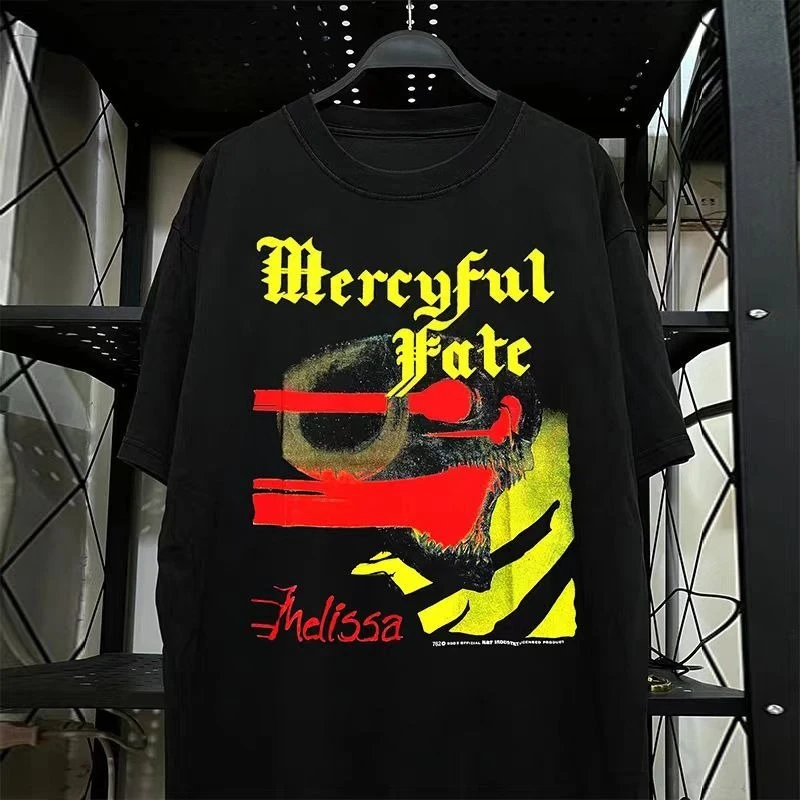 Mercyful Fate Heavy Metal Band Short Sleeve T-Shirt Dark Mourning American Cotton Fried Street Men and Women Summer Casual Top
Mercyful Fate Heavy Metal Band Short Sleeve T-Shirt Dark Mourning American Cotton Fried Street Men and Women Summer Casual Top