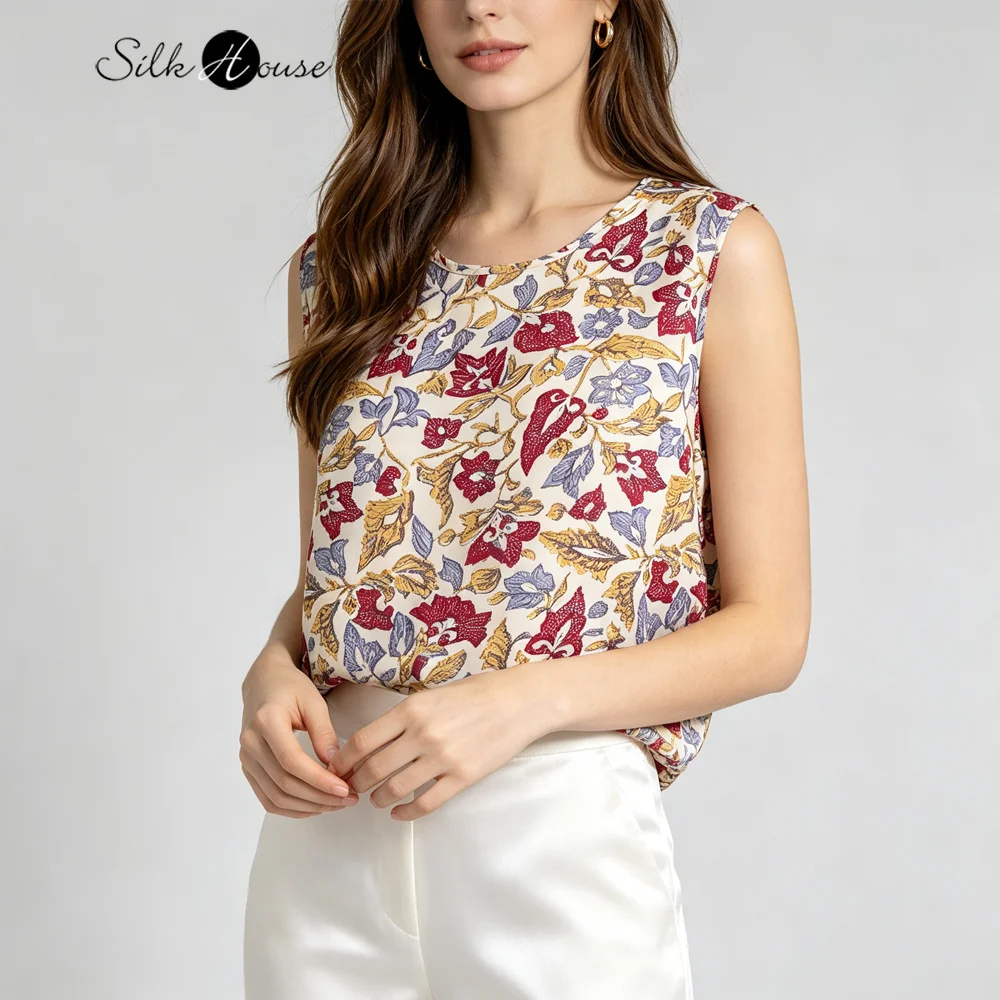 Plus Size Women's Casual Summer New Comfortable 100% Natural Mulberry Silk Electric Spinning Loose Round Neck Sleeveless Vest
Plus Size Women's Casual Summer New Comfortable 100% Natural Mulberry Silk Electric Spinning Loose Round Neck Sleeveless Vest