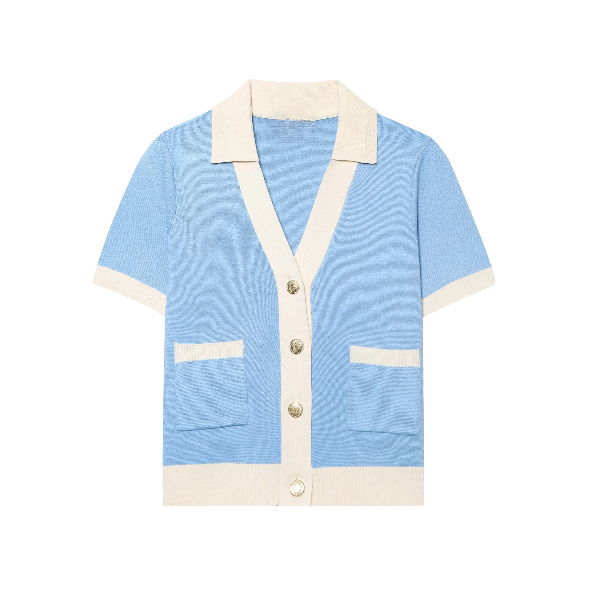 New summer products European and American style commuting gentle style short-sleeved knitted tops simple and versatile
New summer products European and American style commuting gentle style short-sleeved knitted tops simple and versatile