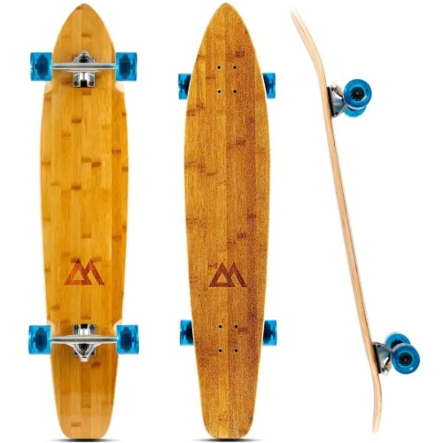 44 inch Kicktail Cruiser Longboard Skateboard with Bamboo and Hard Maple Deck in Black for Adults Teens Smooth Ride and Durable
44 inch Kicktail Cruiser Longboard Skateboard with Bamboo and Hard Maple Deck in Black for Adults Teens Smooth Ride and Durable