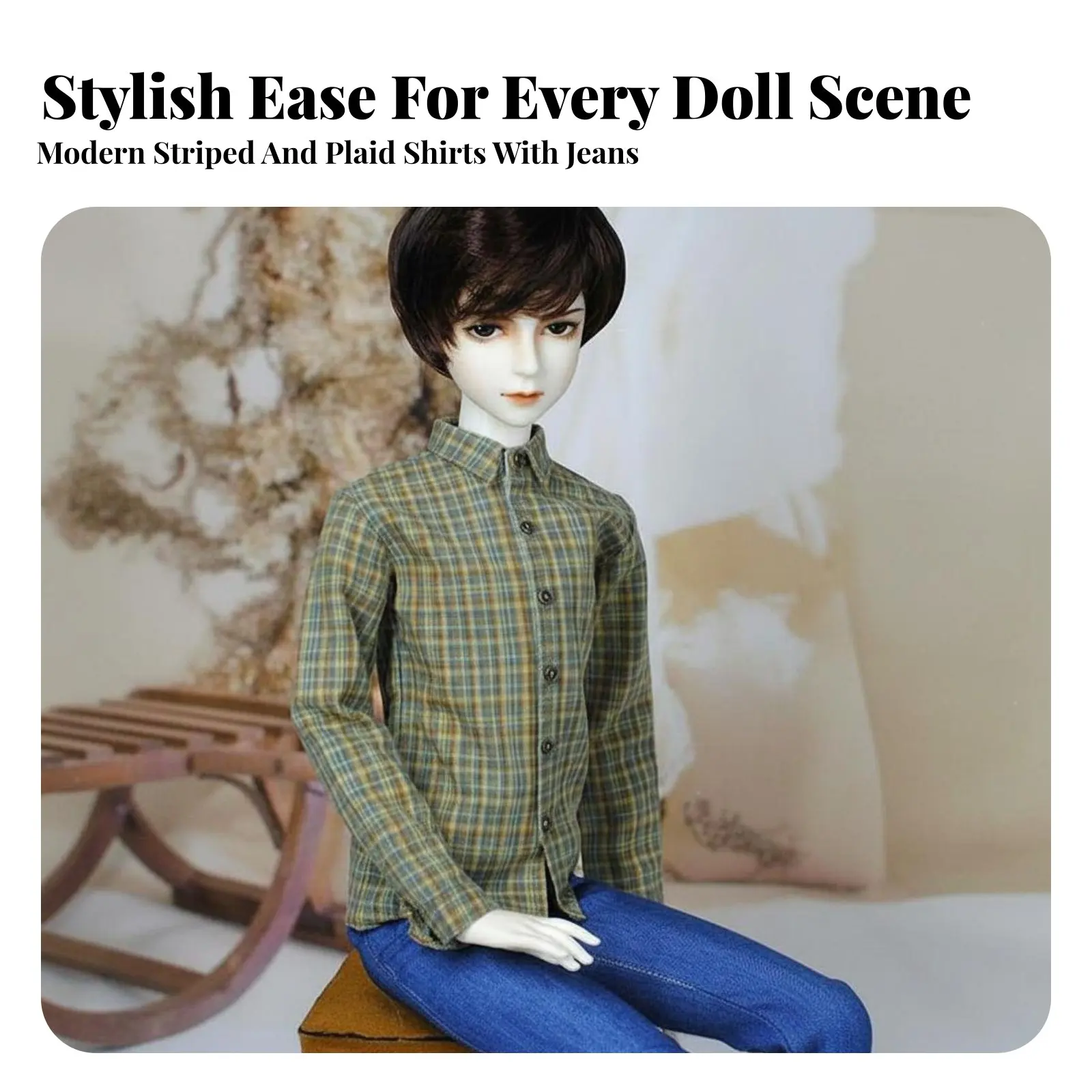 60cm Male Doll Outfit Handmade 1/3 Scales BJD Clothes Detailed Craftsmanship 1/3 BJD Doll Clothes for Collection Display
60cm Male Doll Outfit Handmade 1/3 Scales BJD Clothes Detailed Craftsmanship 1/3 BJD Doll Clothes for Collection Display