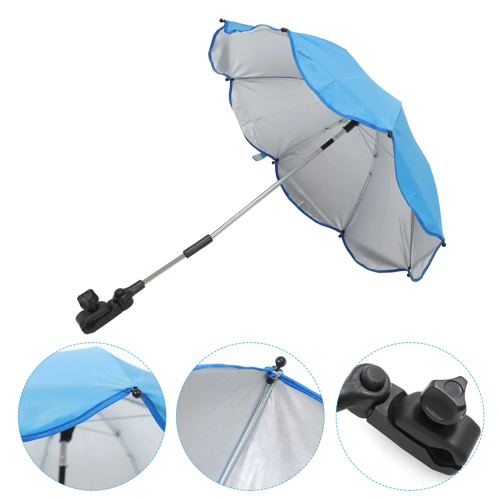 Baby Stroller Umbrella Clip on Umbrella Adjustable Clamp Sun Shade Flexible Handle Stroller Accessories Uv Protection
Baby Stroller Umbrella Clip on Umbrella Adjustable Clamp Sun Shade Flexible Handle Stroller Accessories Uv Protection