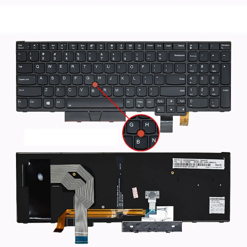 Новая английская клавиатура для LENOVO Thinkpad T570 T580 P51S P52S с подсветкой/без подсветки, Черная
Новая английская клавиатура для LENOVO Thinkpad T570 T580 P51S P52S с подсветкой/без подсветки, Черная