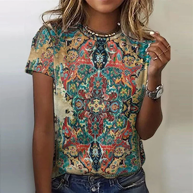 Ethnic Style Floral Graphics 3D Print T-Shirts Women O-Neck Short Sleeve T Shirt Y2k Harajuku Oversized Tees Top Female Clothing
Ethnic Style Floral Graphics 3D Print T-Shirts Women O-Neck Short Sleeve T Shirt Y2k Harajuku Oversized Tees Top Female Clothing