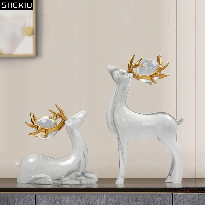 2 Pcs/set Crystal Ball Deer Decorative Statue Crafts Animal Sculpture Resins Artwork Desk Decoration Ornaments Nordic Home Decor
2 Pcs/set Crystal Ball Deer Decorative Statue Crafts Animal Sculpture Resins Artwork Desk Decoration Ornaments Nordic Home Decor