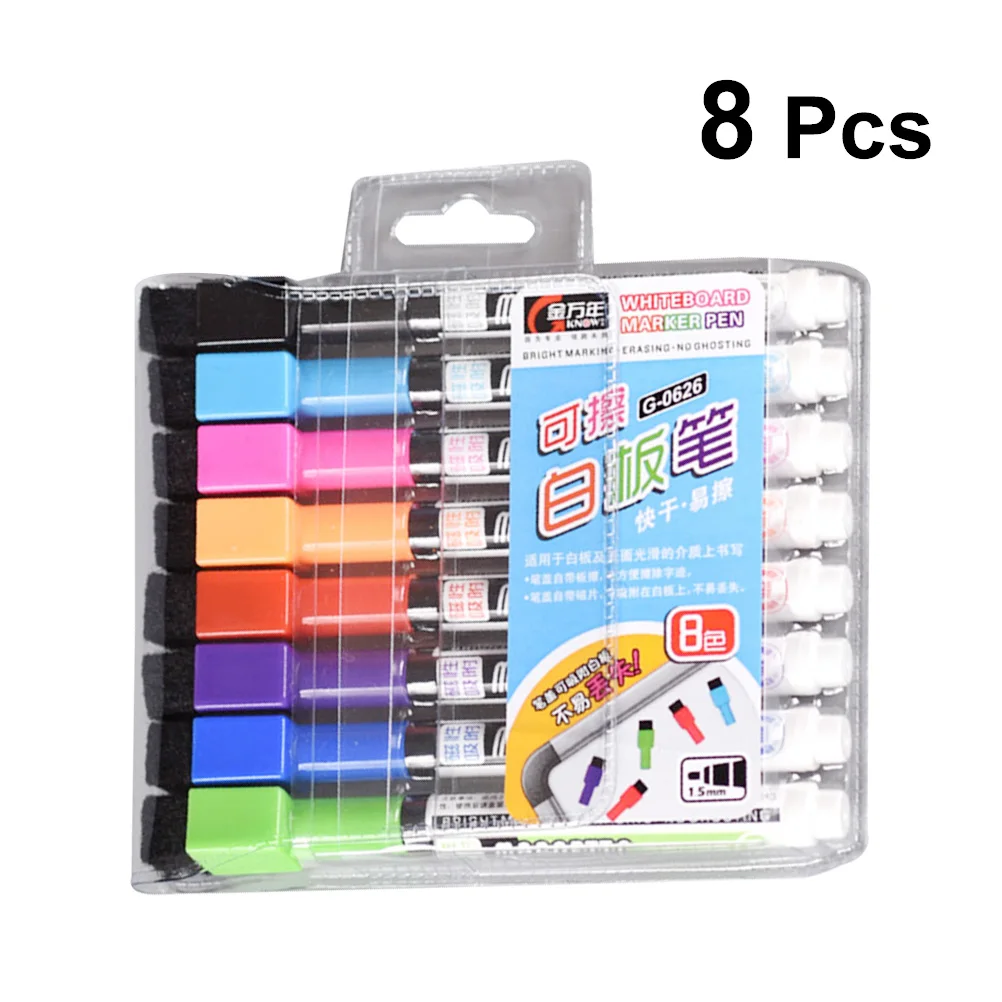 8 Pcs Whiteboard Pens Lightweight Plastic Smooth Writing Various Colors Erasable Dry No Marks School Supplies Child Use
8 Pcs Whiteboard Pens Lightweight Plastic Smooth Writing Various Colors Erasable Dry No Marks School Supplies Child Use
