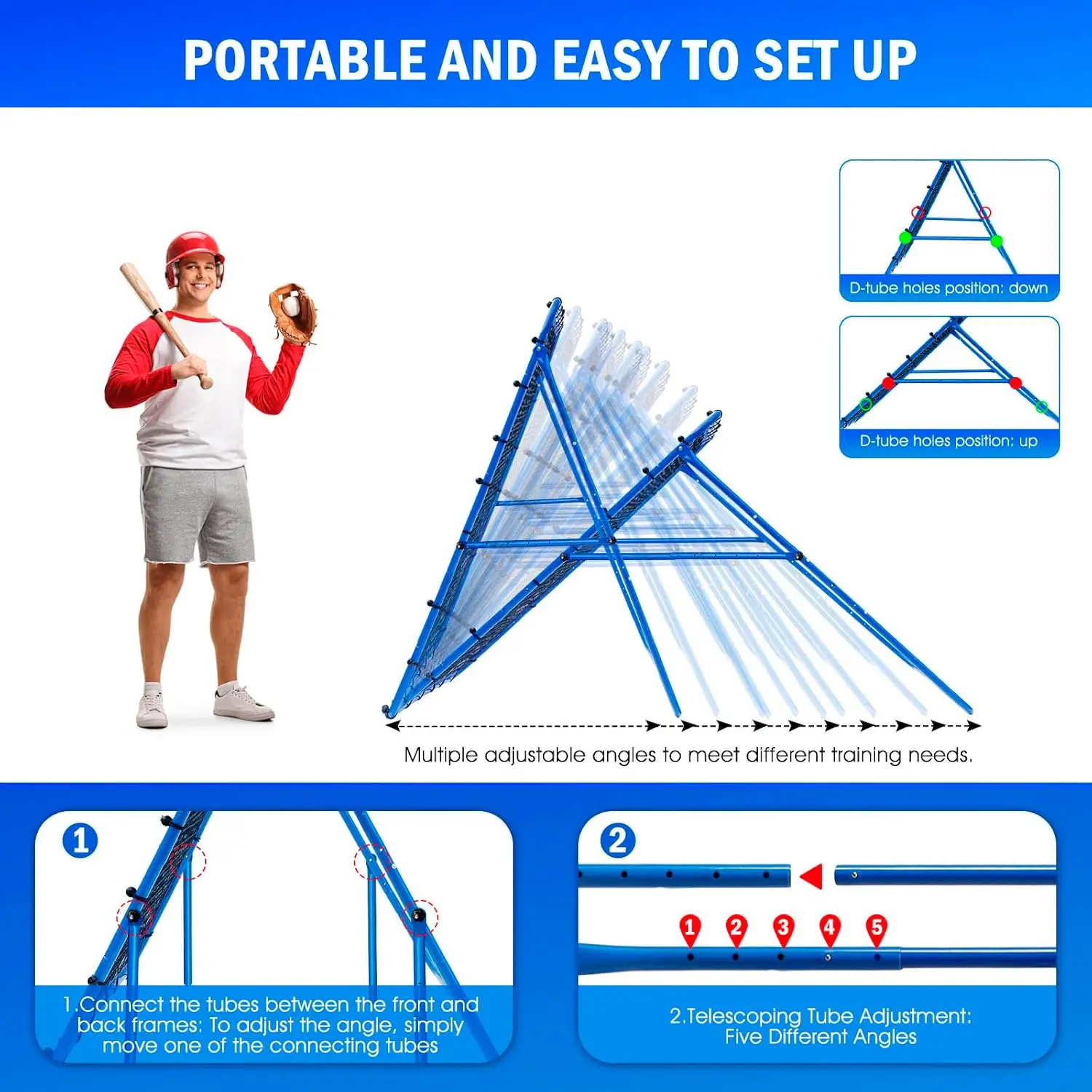 Volleyball Baseball Rebounder Net, Softball Rebounder Pitchback Net Quick Adjustments, Quick Adjustments Lacrosse Bounce Back Practice Equipment, Ideal for Outdoor Indoor and Backyard Training
Volleyball Baseball Rebounder Net, Softball Rebounder Pitchback Net Quick Adjustments, Quick Adjustments Lacrosse Bounce Back Practice Equipment, Ideal for Outdoor Indoor and Backyard Training