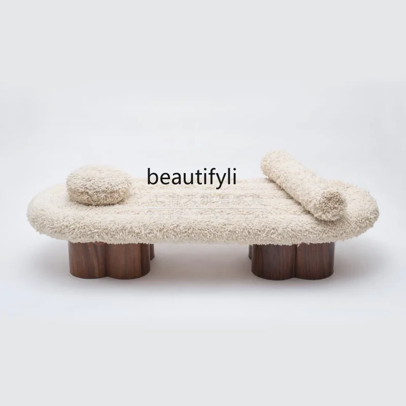 Solid wood lamb wool fabric bedside, Nordic, bedroom wardrobe shoe change, leisure bench
Solid wood lamb wool fabric bedside, Nordic, bedroom wardrobe shoe change, leisure bench