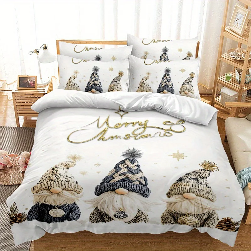 3 шт., комплект пододеяльников на тему рождественского гнома, модная 3D цифровая печать с наволочками, 1 * одеяло + 2 * Шамс
3 шт., комплект пододеяльников на тему рождественского гнома, модная 3D цифровая печать с наволочками, 1 * одеяло + 2 * Шамс