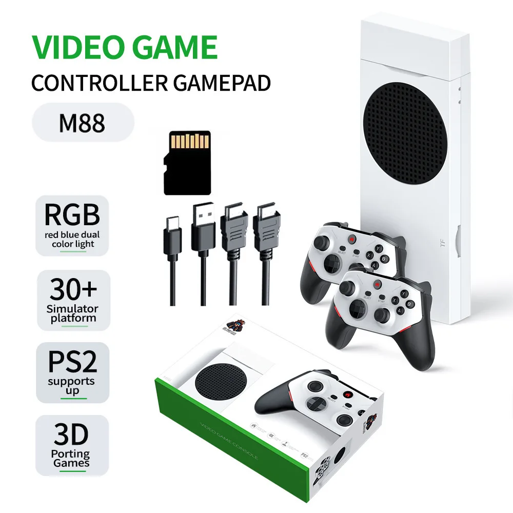M88 Retro Game Console Stick,20000+ Video Games,40+ Emulators,4-Player Online Battles,4K Dual 3D Rocker Plug and Play Emulator
M88 Retro Game Console Stick,20000+ Video Games,40+ Emulators,4-Player Online Battles,4K Dual 3D Rocker Plug and Play Emulator