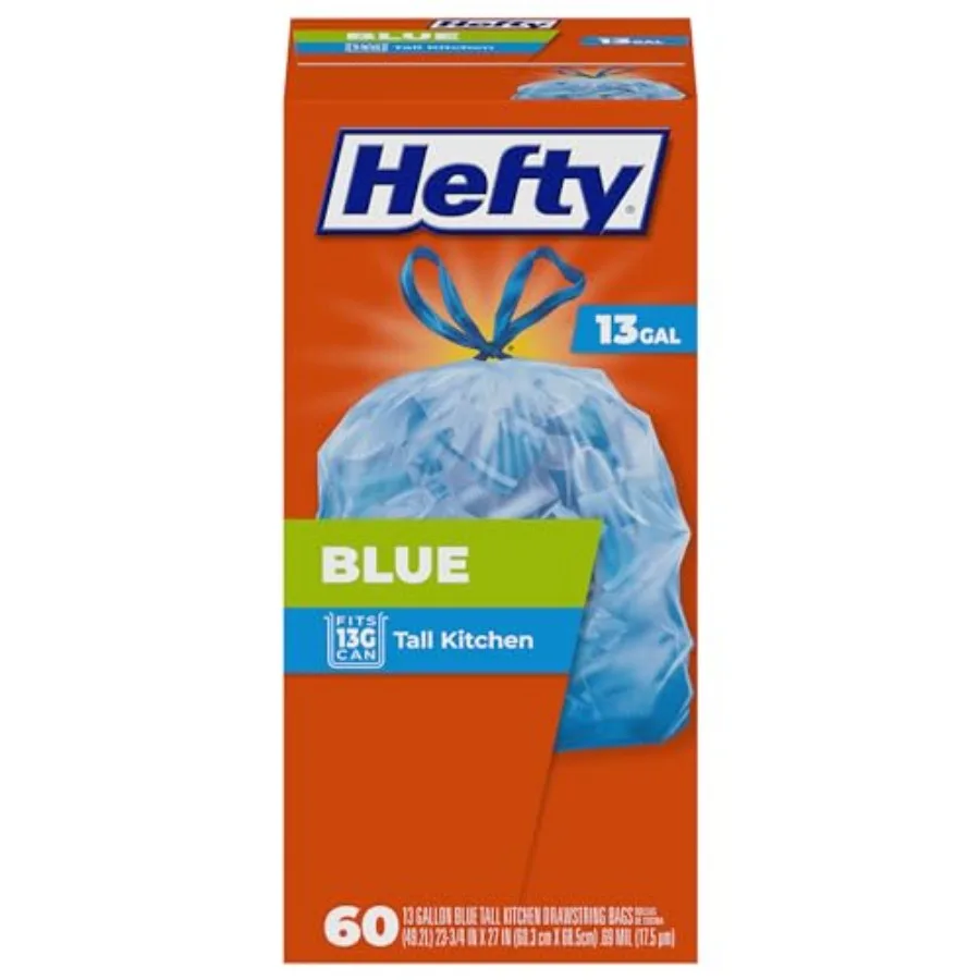 Blue Tras Bags, Blue, 13 Gallon, 60 Count
Blue Tras Bags, Blue, 13 Gallon, 60 Count
