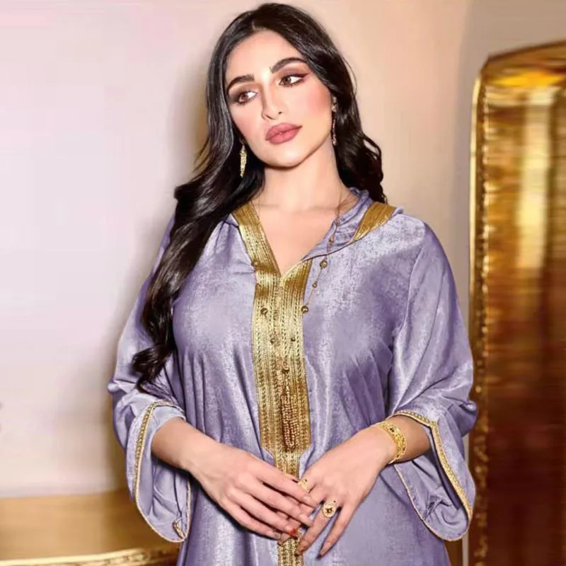 Ab034 Champagne-colored Hooded Lace Suede Pullover Dress For Women Long Dress Robe Abaya Ramadan Dubai Luxury Islam Elegant
Ab034 Champagne-colored Hooded Lace Suede Pullover Dress For Women Long Dress Robe Abaya Ramadan Dubai Luxury Islam Elegant