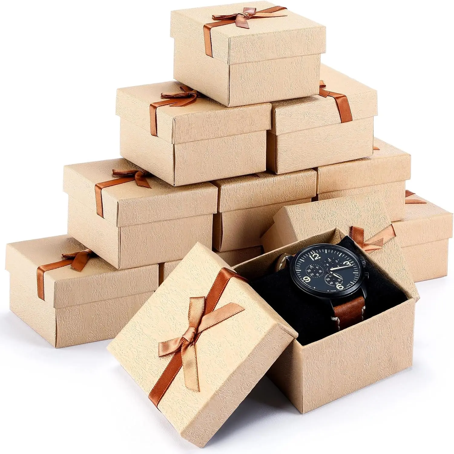 12 Pieces Jewelry Gift Boxes for Men with Velvet Insert Lids, Necklace Earring Ring Watch Holder, Perfect Father's Day Present
12 Pieces Jewelry Gift Boxes for Men with Velvet Insert Lids, Necklace Earring Ring Watch Holder, Perfect Father's Day Present