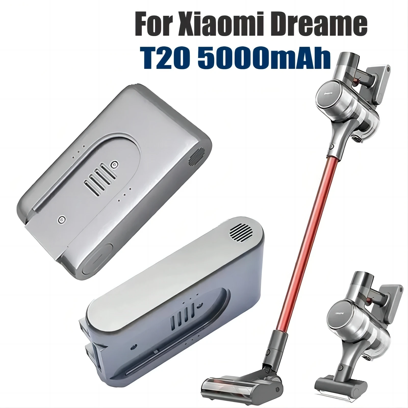 Vacuum Cleaner 5000mAh Battery,Compatible for Xiaomi Dreame T20 G10 Handheld Cordless Vacuum Cleaner Accessory Parts Batteries
Vacuum Cleaner 5000mAh Battery,Compatible for Xiaomi Dreame T20 G10 Handheld Cordless Vacuum Cleaner Accessory Parts Batteries