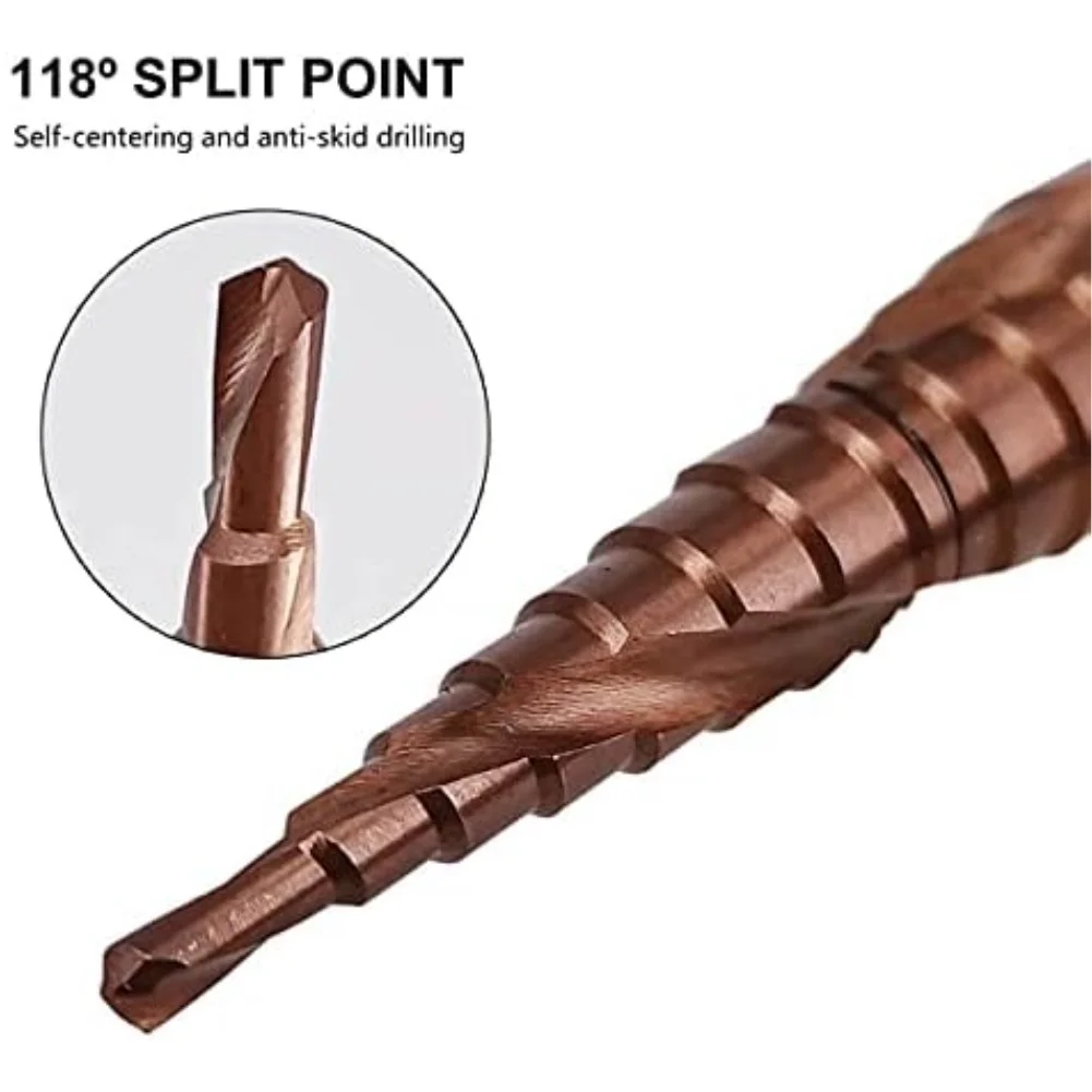 For Metal Fabrication Size As Shown Cobalt Step Drill 14 Hex Shank 5 Cobalt Addition High Cutting Speed Heat-resistant Alloy
For Metal Fabrication Size As Shown Cobalt Step Drill 14 Hex Shank 5 Cobalt Addition High Cutting Speed Heat-resistant Alloy