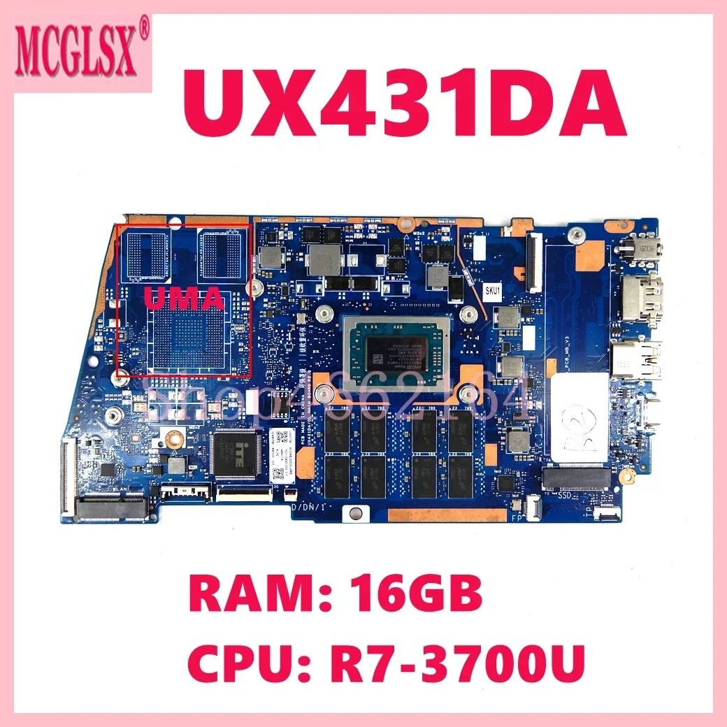 UX431DA with R7-3700U CPU 16GB-RAM Mainboard For ASUS Para ZenBook UX431D UX431DA UX431DL Laptop Motherboard 100% Tested OK
UX431DA with R7-3700U CPU 16GB-RAM Mainboard For ASUS Para ZenBook UX431D UX431DA UX431DL Laptop Motherboard 100% Tested OK