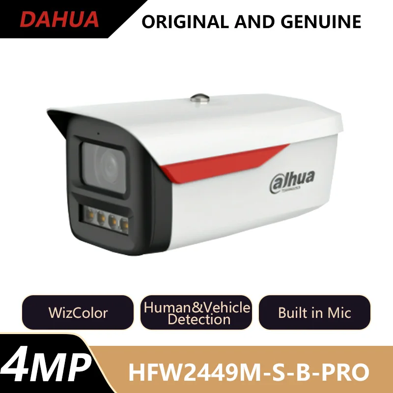 Dahua 4MP Full-color IP Camera Human&Vehicle Detection Mic WDR CCTV Perimeter Protection Security Camera IPC-HFW2449M-S-B-PRO
Dahua 4MP Full-color IP Camera Human&Vehicle Detection Mic WDR CCTV Perimeter Protection Security Camera IPC-HFW2449M-S-B-PRO
