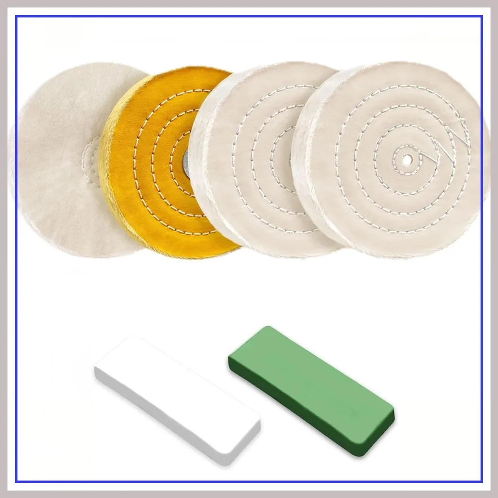 6 Inch Polishing Wheel Kit for Bench Grinder, 6PCS Buffing Wheels with Compound
6 Inch Polishing Wheel Kit for Bench Grinder, 6PCS Buffing Wheels with Compound