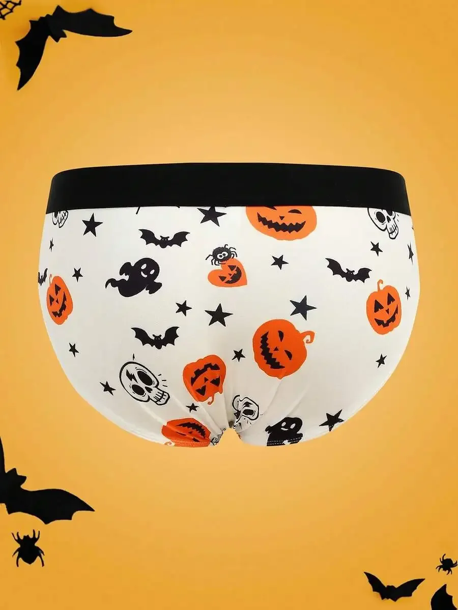Halloween Pumpkin Ghost Bat Print Mens Boxer Briefs 3pcs Assorted
Halloween Pumpkin Ghost Bat Print Mens Boxer Briefs 3pcs Assorted
