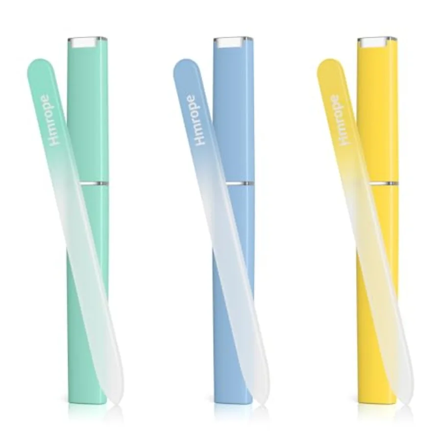 3 Pack Crystal Glass Nail File with Case, Professional Nano Glass Nail Files for Natural Nails, Etched Nail Filer Double-Sided
3 Pack Crystal Glass Nail File with Case, Professional Nano Glass Nail Files for Natural Nails, Etched Nail Filer Double-Sided