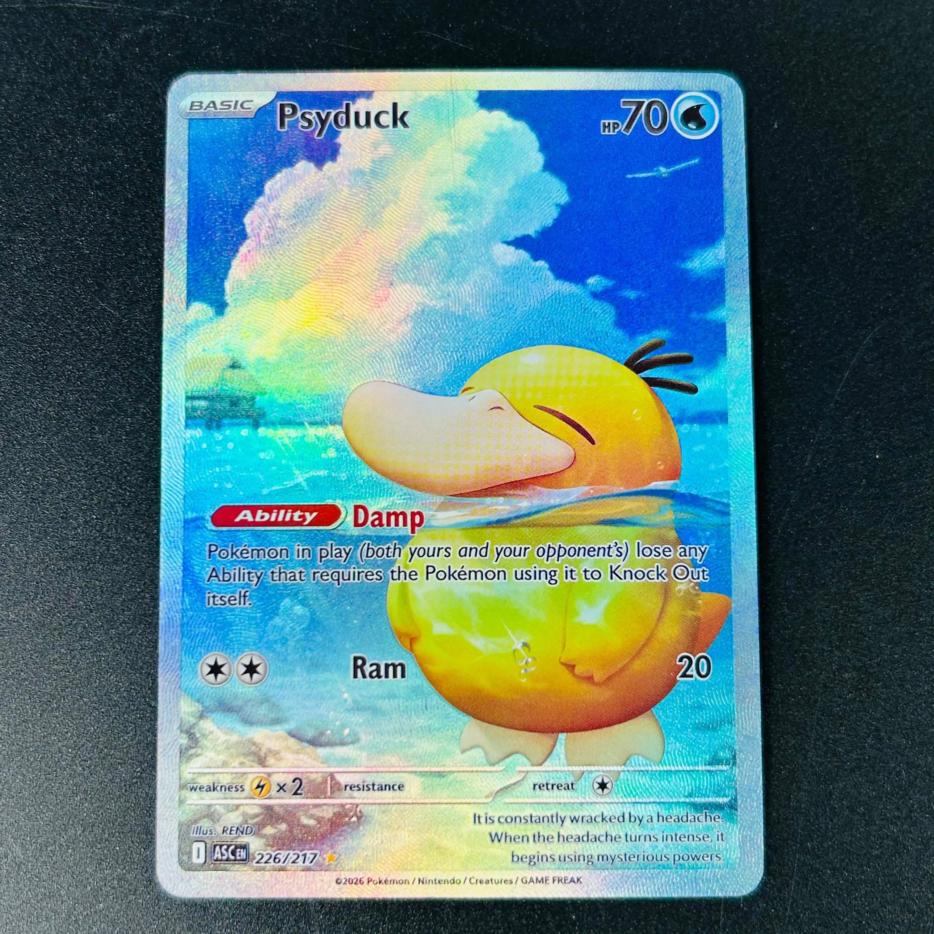 2026 English Psyduck AR Full Art Holo DIY Textured Card - Mint Rare Collectible Pokemon Trading Card
2026 English Psyduck AR Full Art Holo DIY Textured Card - Mint Rare Collectible Pokemon Trading Card