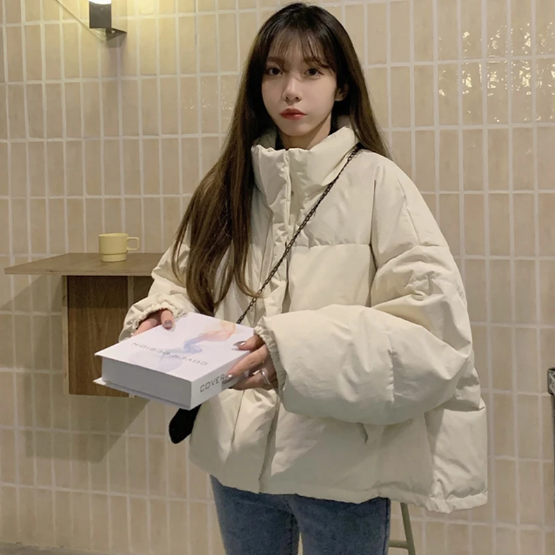 Winter Warm Elegant Thick Parkas Coats Women Loose Casual Simple Puffer Jacket Korean Fashion Black Student Outwear New
Winter Warm Elegant Thick Parkas Coats Women Loose Casual Simple Puffer Jacket Korean Fashion Black Student Outwear New