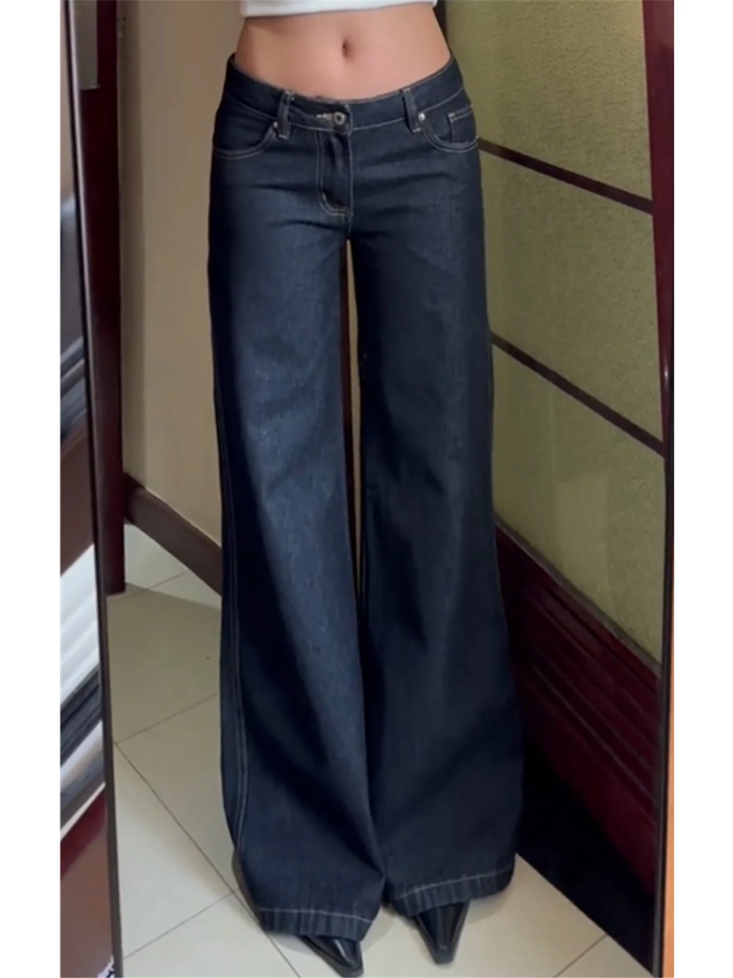 American Style Vintage Low Waist Flared Jeans Women's Loose Drapey Tall Extended Match All Drag Floor Pants Casual Washed Cot...
American Style Vintage Low Waist Flared Jeans Women's Loose Drapey Tall Extended Match All Drag Floor Pants Casual Washed Cot...