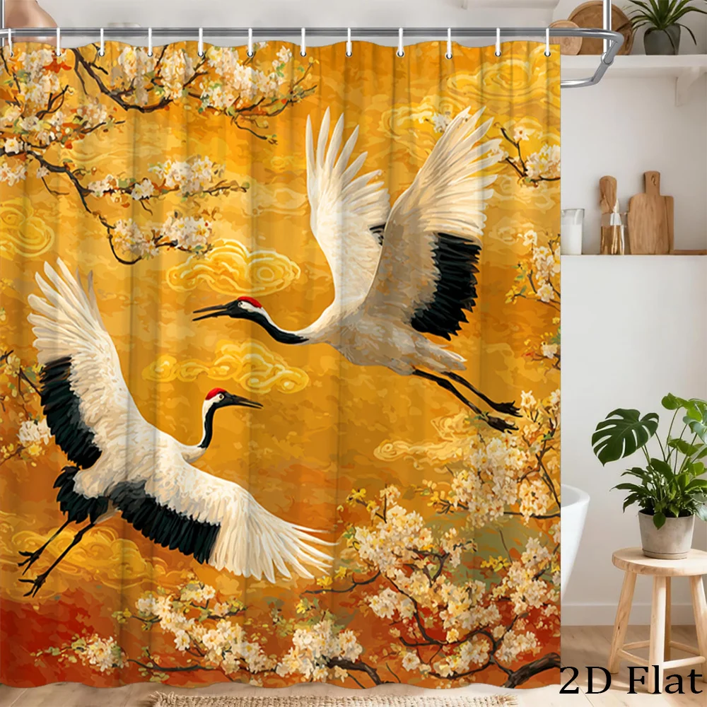 Waterproof Floral Cherry Blossom Egrets Shower Curtain Asian Spring Decor Bathroom Curtain Japanese Style 180x180cm
Waterproof Floral Cherry Blossom Egrets Shower Curtain Asian Spring Decor Bathroom Curtain Japanese Style 180x180cm