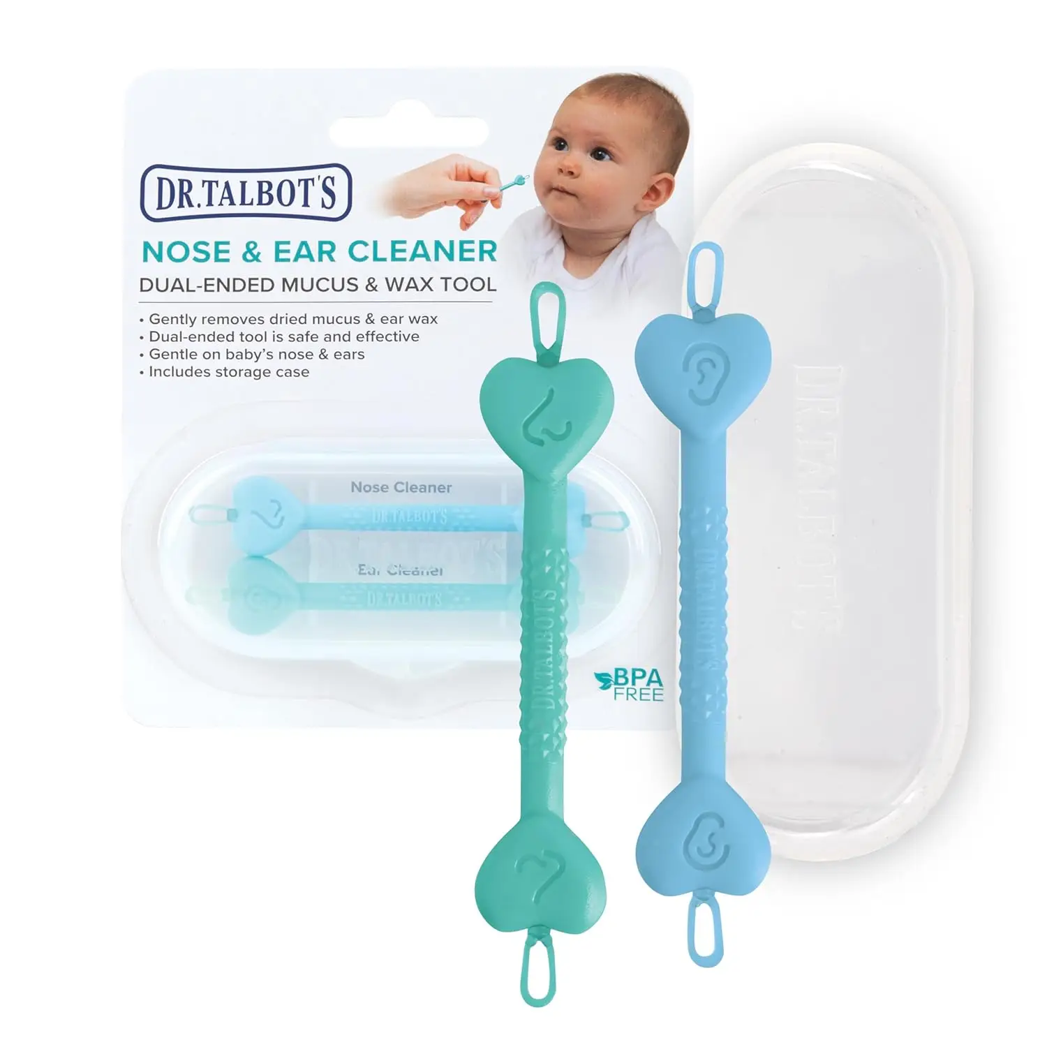 Gentle Dual-Ended Nose & Ear Cleaner Set with Travel Case, 2 Pack
Gentle Dual-Ended Nose & Ear Cleaner Set with Travel Case, 2 Pack