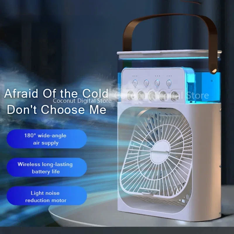 3-in-1 Portable Air Conditioners Fan With LED Night Light Household Mini Air Cooler For Office Home Adjustable Fan
3-in-1 Portable Air Conditioners Fan With LED Night Light Household Mini Air Cooler For Office Home Adjustable Fan