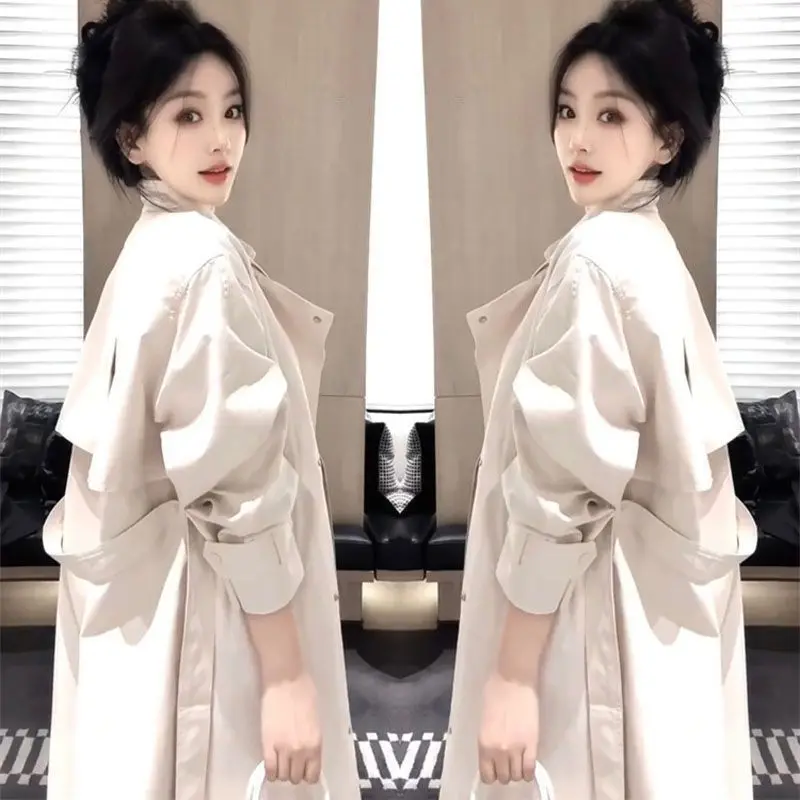 Brown Trench Coat Woman Block Edge Color-Block Stripe Abrigo Feel Dye Waistband Long-Sleeve Bohemian Multicolor Conventional
Brown Trench Coat Woman Block Edge Color-Block Stripe Abrigo Feel Dye Waistband Long-Sleeve Bohemian Multicolor Conventional