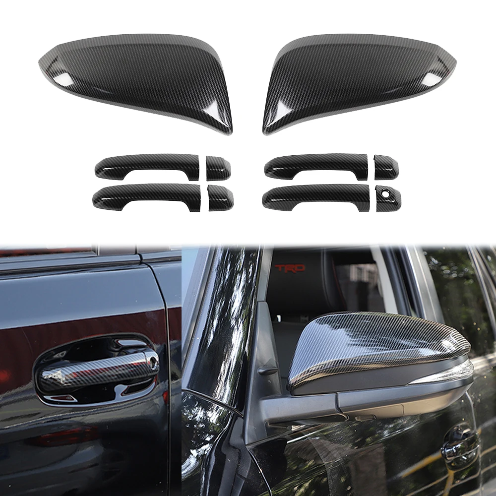 Car Door Handle Decoration Cover Rearview Mirror Cover Trim for Toyota 4Runner 2017-2023 Carbon Fiber Exterior Accessories Black
Car Door Handle Decoration Cover Rearview Mirror Cover Trim for Toyota 4Runner 2017-2023 Carbon Fiber Exterior Accessories Black
