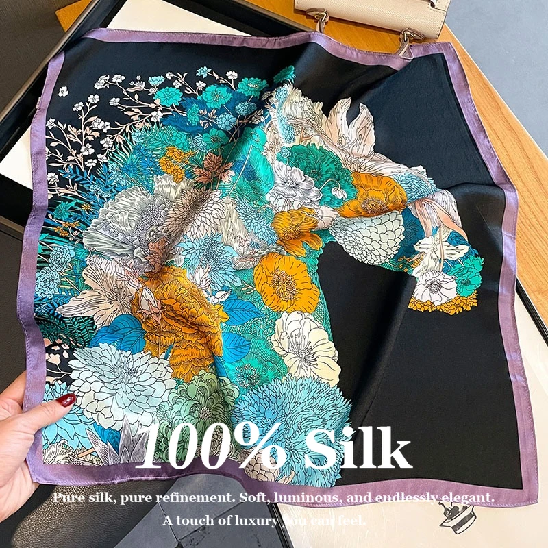 Small 53x53cm Mulberry Silk Scarf Women 100% Pure Silk Square Neck Scarf Elegant Hair Bandana Neckerchief Female Foulard Gift
Small 53x53cm Mulberry Silk Scarf Women 100% Pure Silk Square Neck Scarf Elegant Hair Bandana Neckerchief Female Foulard Gift
