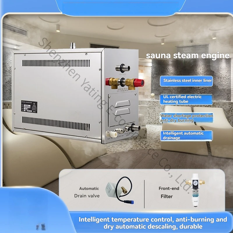 AT-60C Steam Generator Sauna Steam Machine Household Fully Automatic Sauna Equipment Steam Fumigation Machine
AT-60C Steam Generator Sauna Steam Machine Household Fully Automatic Sauna Equipment Steam Fumigation Machine