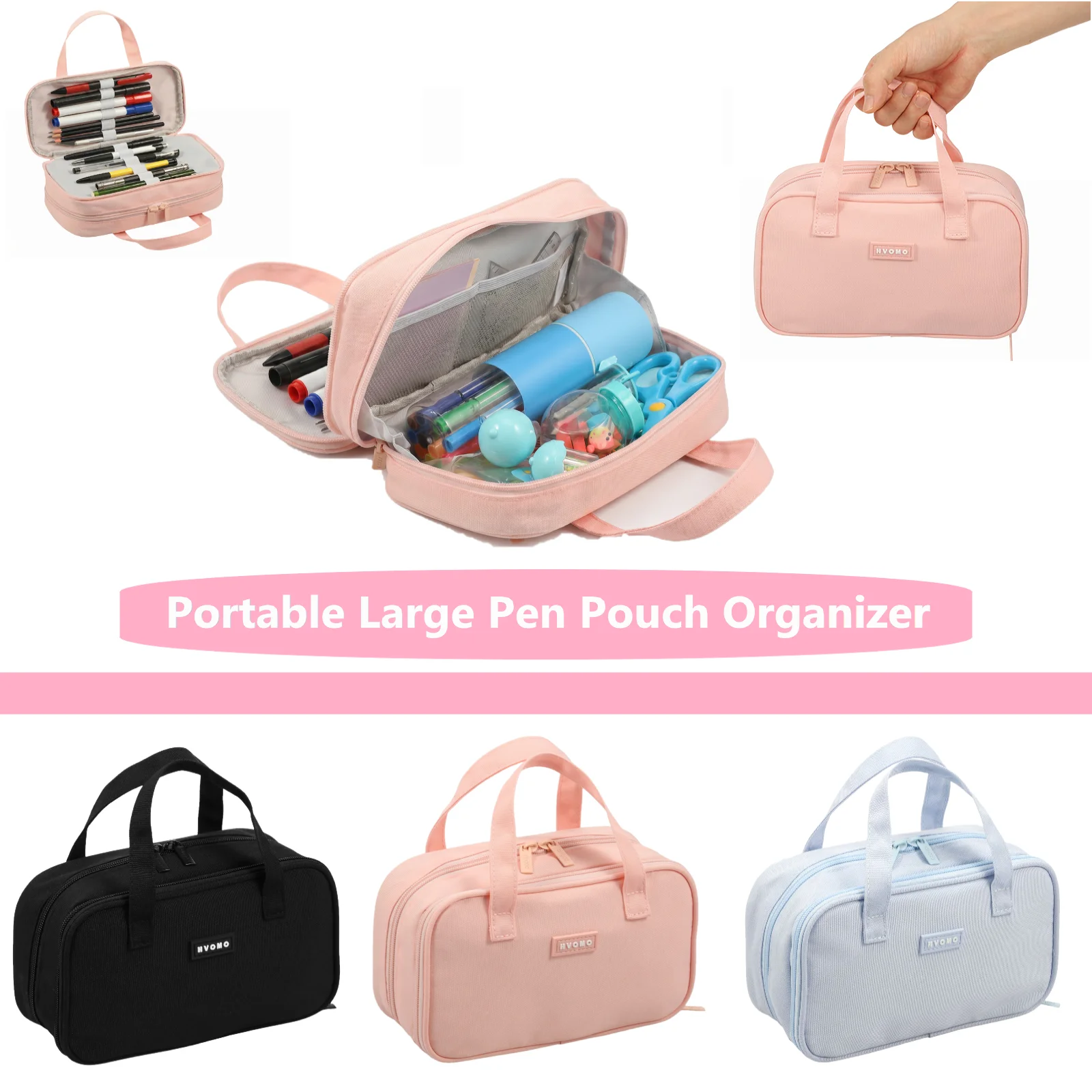 Large Capacity Pencil Case 5 Compartment Pen Pouch Organizer with Zipper Stationery Storage Bag for School Office Teen Girl Boy
Large Capacity Pencil Case 5 Compartment Pen Pouch Organizer with Zipper Stationery Storage Bag for School Office Teen Girl Boy