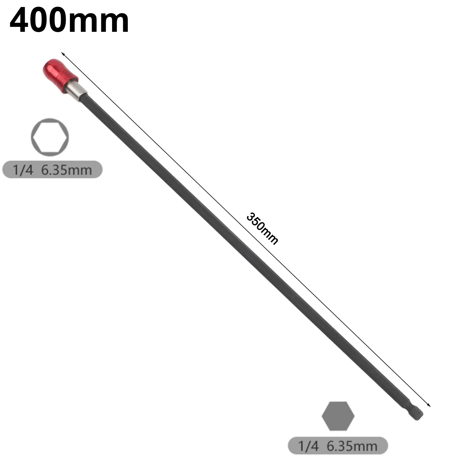 Bit Extension for 1/4 Hex Shank Strong Magnetic Hold for Drilling Applications Length Options from 60mm to 300mm
Bit Extension for 1/4 Hex Shank Strong Magnetic Hold for Drilling Applications Length Options from 60mm to 300mm