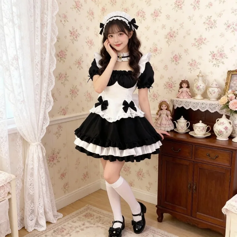 Sweet Black White Chocolate Maid Outfit Lolita Princess Dress Game Cosplay Lace Uniform Full Set Gothic Halloween Stage Wear
Sweet Black White Chocolate Maid Outfit Lolita Princess Dress Game Cosplay Lace Uniform Full Set Gothic Halloween Stage Wear