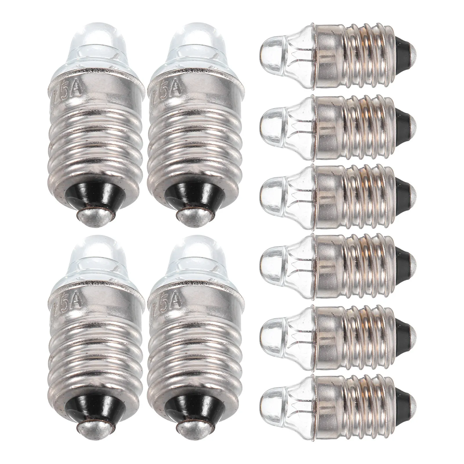 10Pcs Mini Light Bulbs Screw Base Metal Glass Construction for Flashlight Crafts Small Devices LED Bulbs No Plug Mini Light Bulb