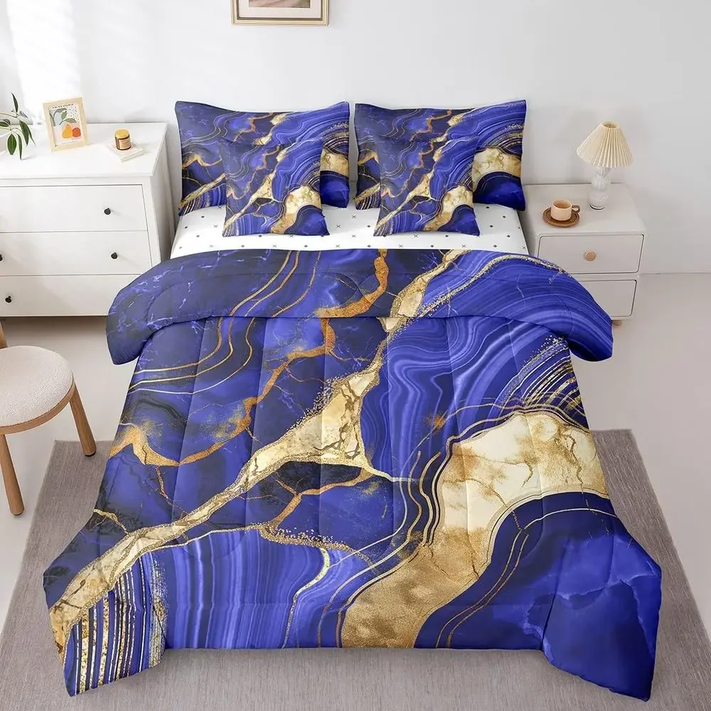 King Size Comforter Set with Gold Marbling Print Bedding for Adults or Children, Abstract Metallic Texture, Luxurious Shiny Boho
King Size Comforter Set with Gold Marbling Print Bedding for Adults or Children, Abstract Metallic Texture, Luxurious Shiny Boho