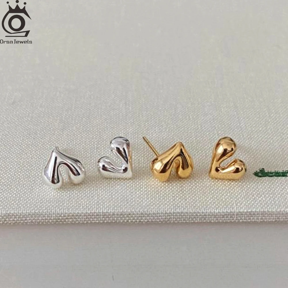 ORSA JEWELS Sweet Love Heart Stud Earrings 925 Sterling Silver Love Ear Stud Fashion Piercing Simple Heart Ear Jewelry APE70
ORSA JEWELS Sweet Love Heart Stud Earrings 925 Sterling Silver Love Ear Stud Fashion Piercing Simple Heart Ear Jewelry APE70