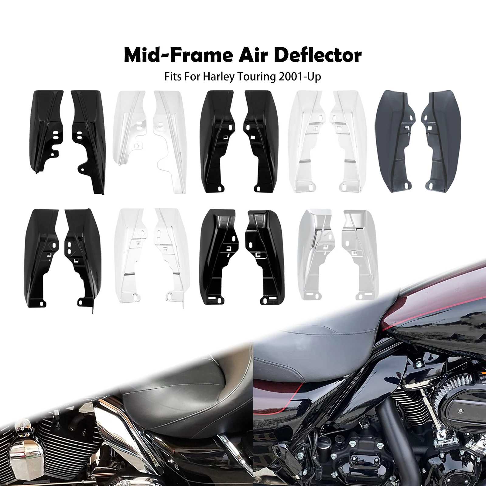Motorcycle Mid-Frame Heat Shield Air Deflector Cover For Harley Touring Road Glide Electra Street Glide Road King Ultra 2001-Up
Motorcycle Mid-Frame Heat Shield Air Deflector Cover For Harley Touring Road Glide Electra Street Glide Road King Ultra 2001-Up