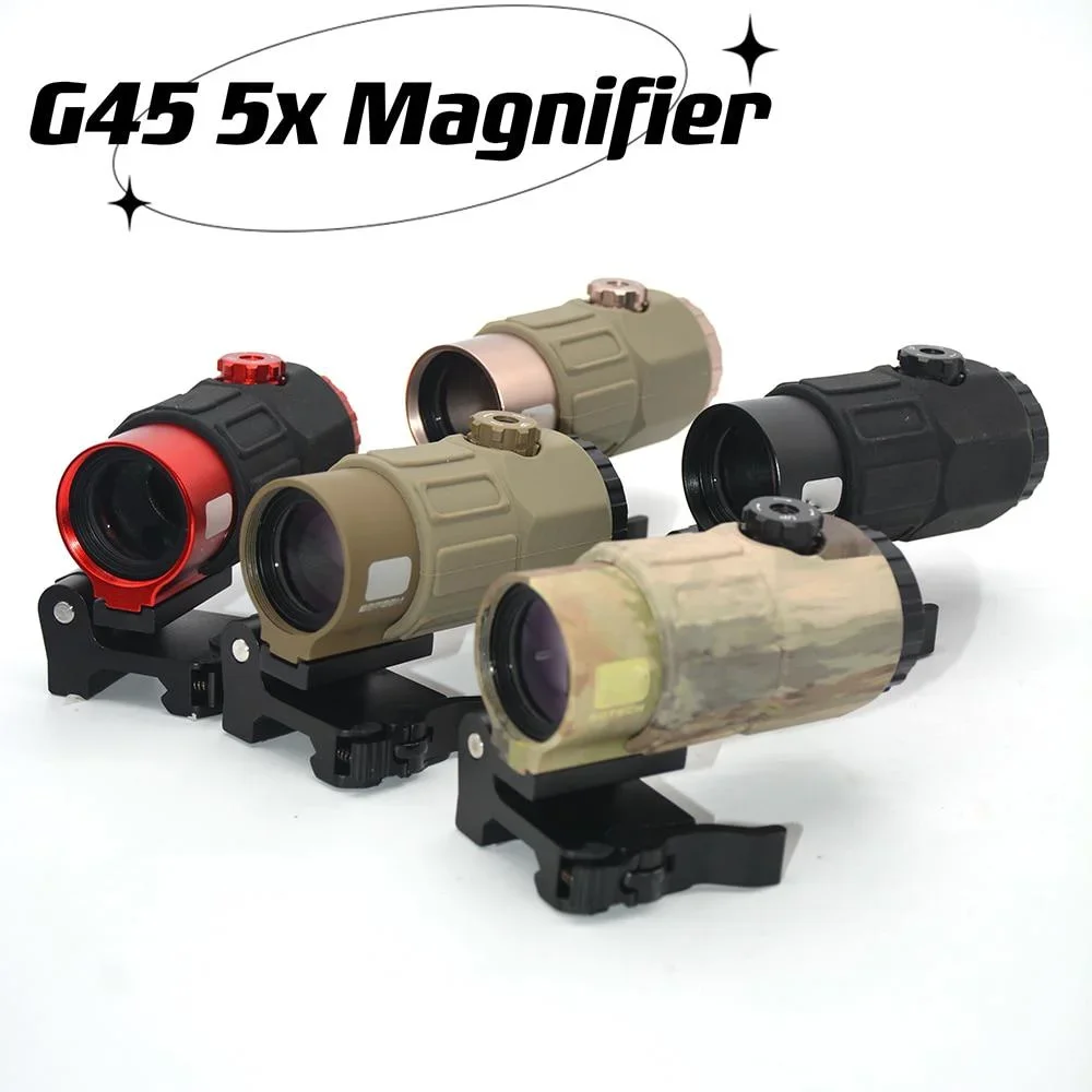 Tactical Airsoft G45 5X Magnifier Scope Optics With US Flag Markings QD Mount Weaver Fit 20MM Rail Mount
Tactical Airsoft G45 5X Magnifier Scope Optics With US Flag Markings QD Mount Weaver Fit 20MM Rail Mount